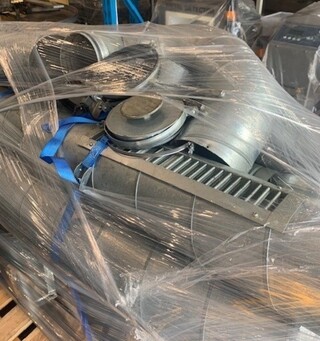 3x Afzuigunit met pijpen -ventilator Ventilatorshop, grijs, bouwjaar 2